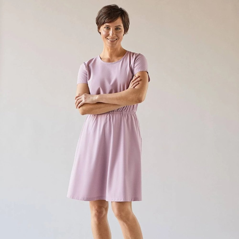 Duluth Trading Co. Women's Flexcellence Dress Lilac Purple, XXL, NWT